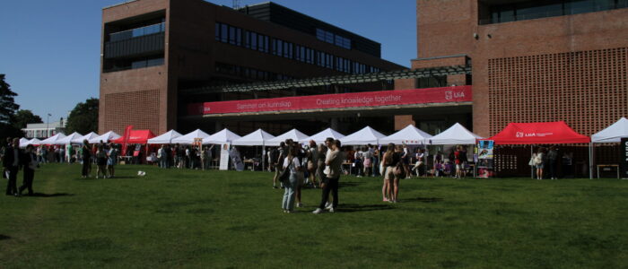 Oversiktsbilde over standene, senere på dagen